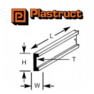 Plastruct Channel 6.4 x 2.0 x 0.80 x 610mm
