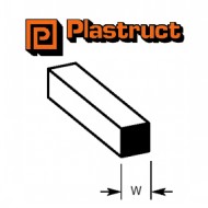 Plastruct Solid Square 1.0 sq x 250mm