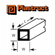 Plastruct Square Tube 6.4 x 6.4 x 0.6 x 375mm