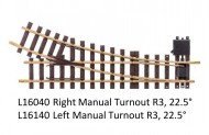 Right Manual Turnout R3 22.5 Degree
