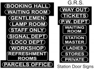 Station Door Signs Etch