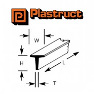 Plastruct T Section 1.6 x 1.6 x 0.5 x 250mm (10)