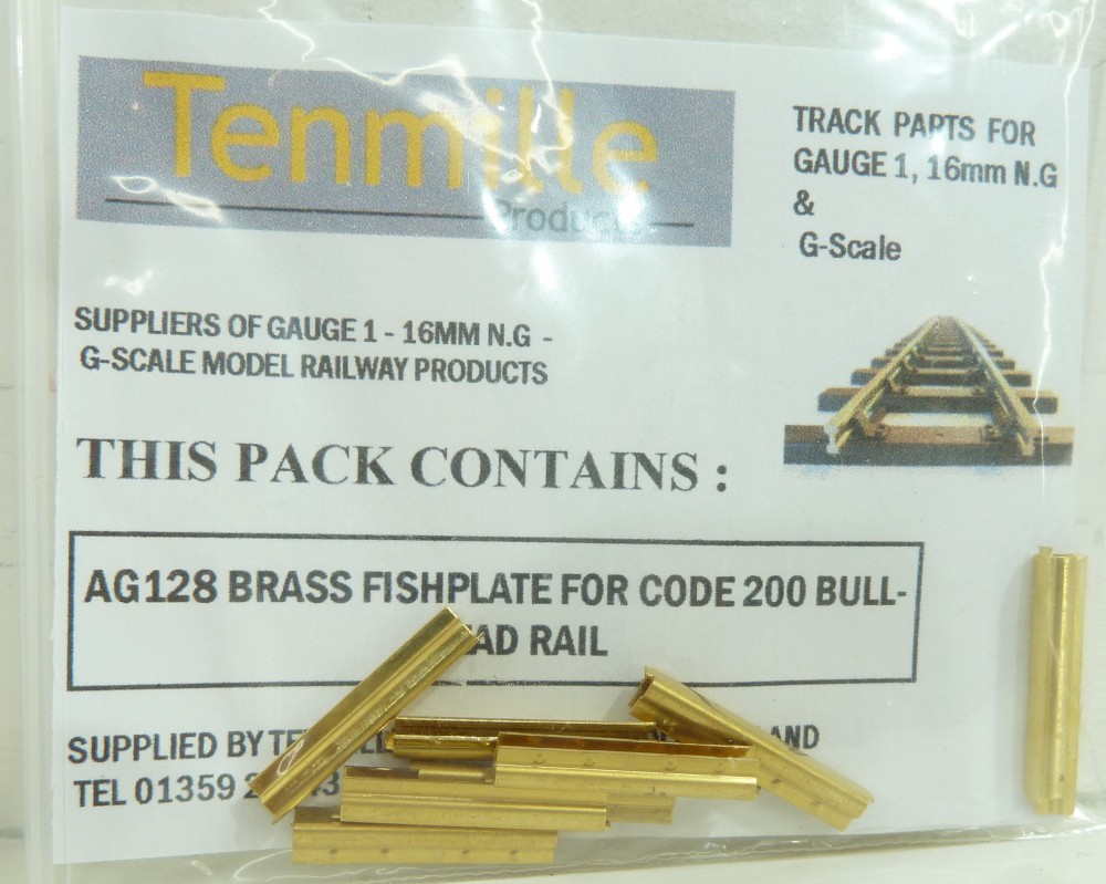 Rail Joiners Brass 10 off Garden Railway Specialists Tel01844 345158