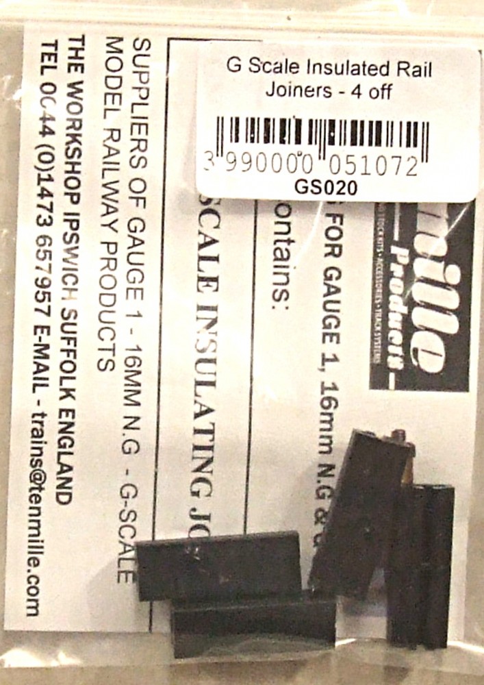 G Scale Insulated Rail Joiners 4 off Garden Railway Specialists Tel