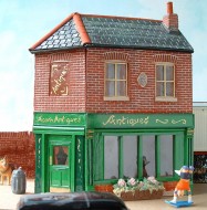 Corner Terrace Shop Half Relief