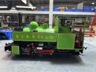 Hudswell Clarke Lined Lime Green Dual Gauge