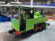 Hudswell Clarke Lined Lime Green Dual Gauge