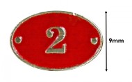 Custom Name & Number Plates Small Oval Serif - pair