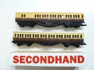 N Gauge GWR Corridor Coach Pair Unboxed