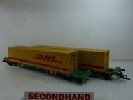Aristocraft Intermodal Wagon Set W/ DHLContainers Unboxed