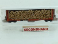 WF&S Bulkhead Flat Car With Logs S Gauge