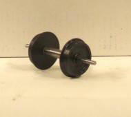 PG502B Black Wheels 24.5mm dia  3mm Axle  32mm