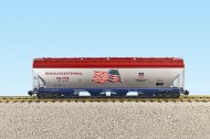 PATRIOTIC 4-BAY CENTER FLOW COVERED HOPPER #4547