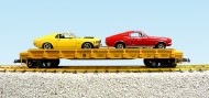 UP Flatcar #666502 W/Ford Mustang Boss (2)