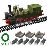 Proses O scale Rolling Road 6 rollers  4 wheel cleaners