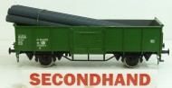 Marklin open wagon with pipe load unboxed green