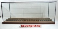Glass Display Case With Wood Base 62x19x25.5