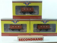 Oxford Rail 3x NCB 7 Plank Open Wagon