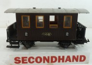LGB 4 wheel coach Brown unboxed