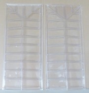 STATION CANOPY ROOF CLEAR approx 385mm x 170mm 2pcs