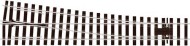 Peco O gauge code 124 BH R/H Medium turnout electrofrog