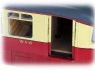 STREAMLINED DIESEL RAILCAR W8W BR CARMINE/CREAM