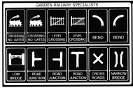 Sheet of Etched Road Signs (12 off)