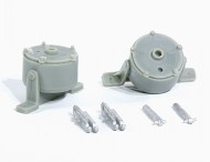 Pair of GWR vacuum cylinders resin and whitemetal
